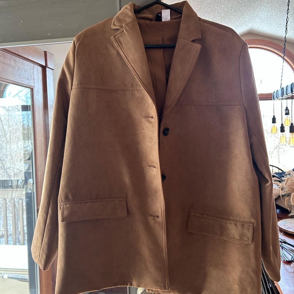 H&M Divided tan vegan suede Women's Jacket. Large. Never worn.